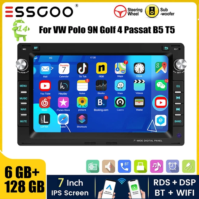 128G Apple Carplay Car Stereo Radio For VW Golf 4 MK4 Passat B5 Polo WiFi GPS BT