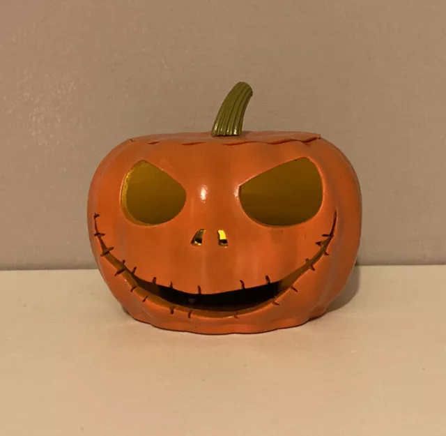 Halloween Resin Pumpkin Jack Skellington Light Up Decorazione Zucca Skeletron