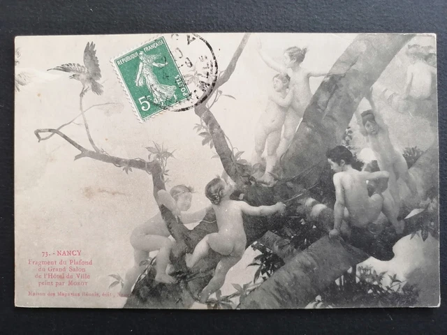 cpa Lorraine 54 - NANCY ceiling large salon HOTEL de VILLE painter MOROT Angelot