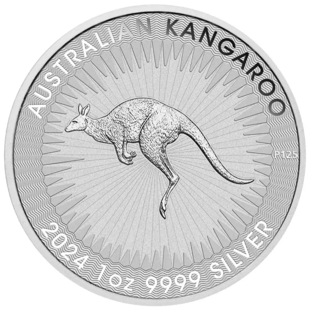 1 Oz 9999 Fine Silver 2024 Red Kangaroo Perth Mint Bullion Coin New in Pouch