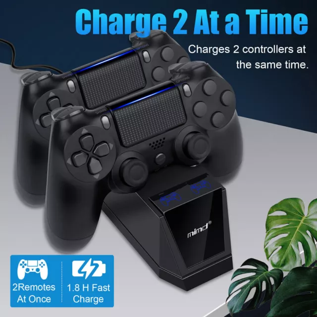 For PS4 Playstation 4 Controller Fast Dual Charger Dock Station Charging Stand 3