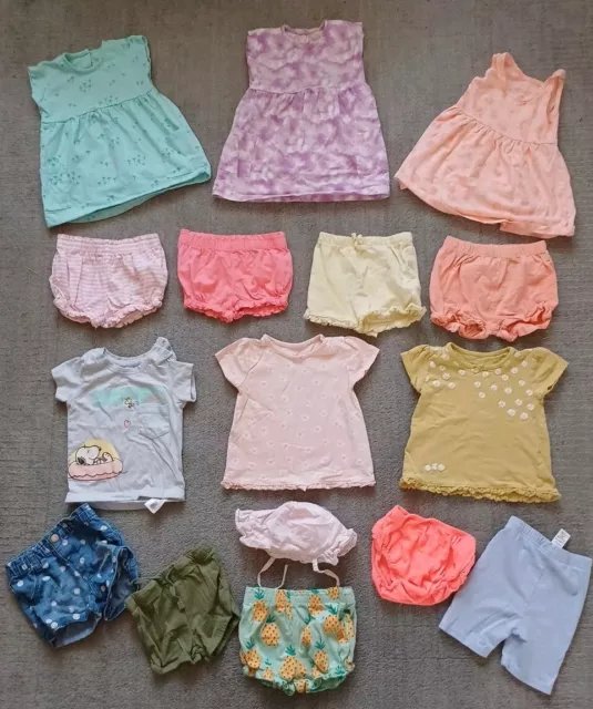 Beautiful Bundle Baby Girls 6-9 Months Clothes Mix & Match Spring Summer  Holida