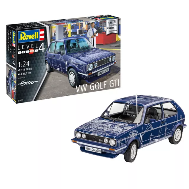 VW Golf 1 GTI MK I "Builders Choice" 1:24 Volkswagen Golf I Bausatz Revell 07673