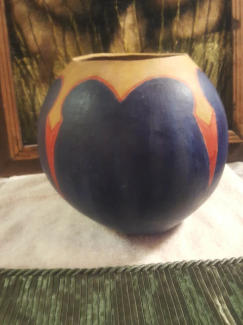 Beautiful  Wooden Bowl Lacquered Hand-painted