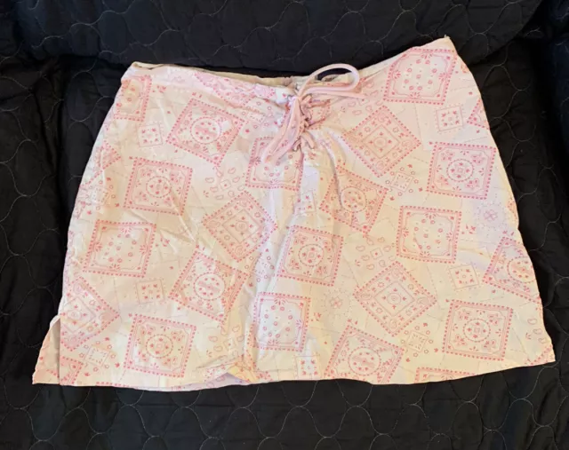 Vintage Women’s Zoey Beth Mini Skirt Skort Pink 90s Zipper Back Size Large