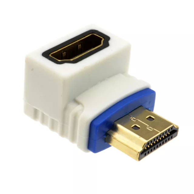 PRO HDMI 2.0 Right Angle Adapter Socket to Plug High Speed 90 Degree [008724]