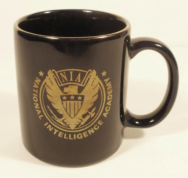 VINTAGE PORCELAIN COFFEE mug US National Intelligence Academy Florida