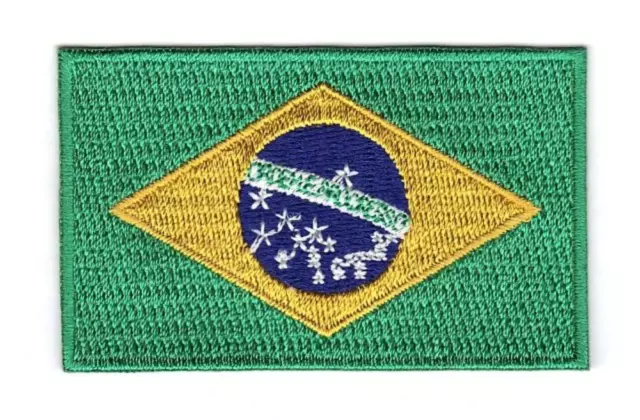 Brazilien Bestickt Land National Flagge Aufbügeln Emblem Patch Team Jersey