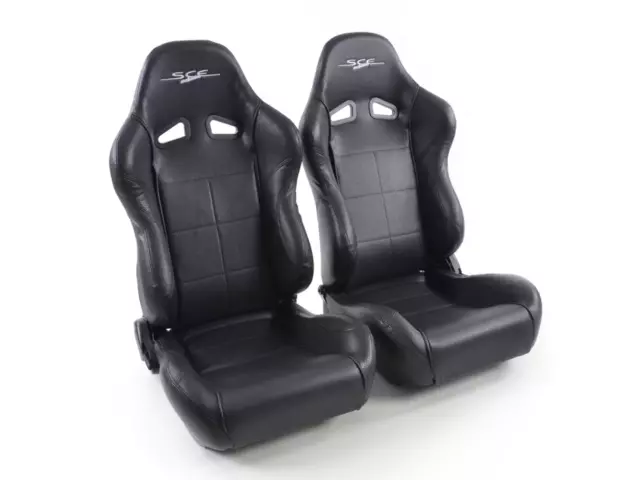 FK Sportsitze Auto Halbschalensitze Set SCE-Sportive 2 Kunstleder schwarz