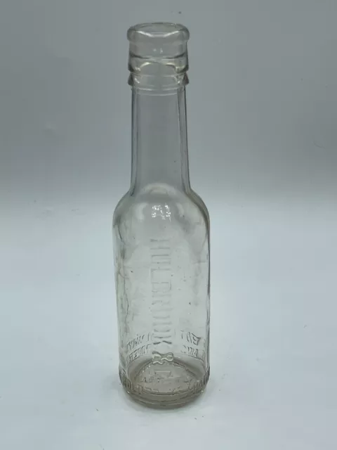 Vintage Holbrook & Co Vulcan clear glass bottle collectable