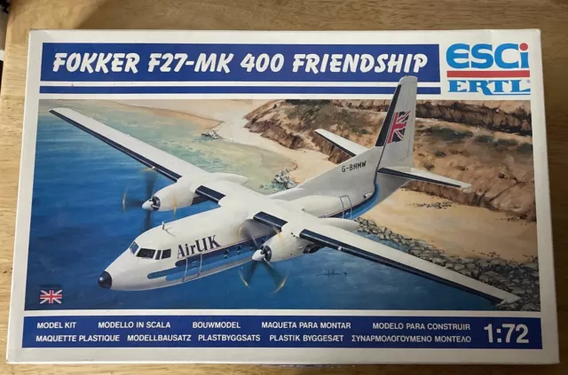 Fokker F27-mk 400 Friendship Ertl Model Kit Brittian AirUK 1:72 scale 9111E10FO