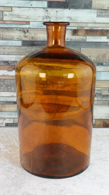 Große Apothekenflasche braun Pressglas 5 Liter Dekoration Vorratsbehälter