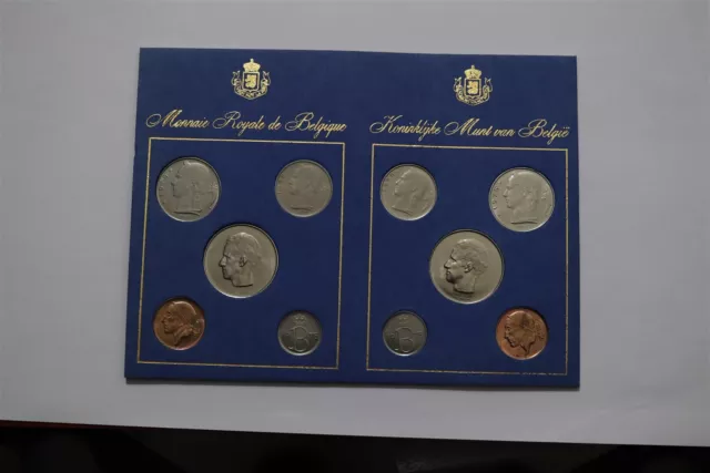 🧭 🇧🇪 Belgium 1975 Belgie/Belgique Mint Set B56 #107 Bxqu