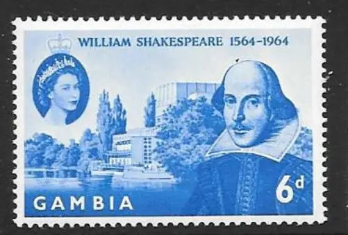 Gambia Sg210 1964 William Shakespeare sin montar o nunca montado