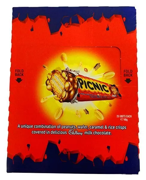 Cadbury Picnic (46g bars x 25pc box)