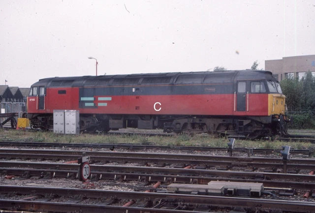 35MM SLIDE BRITISH Railway Br Diesel Class 47 - 47492 At Swindon 29/09 ...