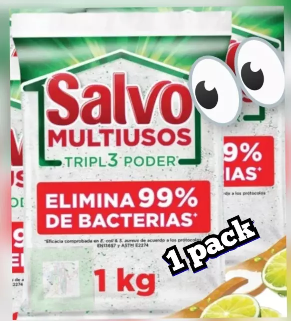 1 pack Detergente Salvo multiusos limón triple poder en polvo