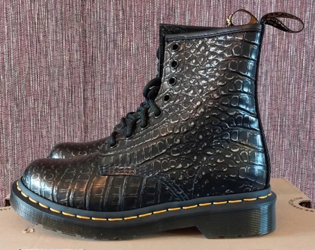 Brand New In Box Dr Martens Womens 1460 Boots - Gunmetal - Uk 3 / Eu 36