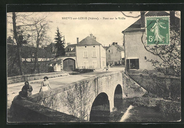 CPA Neuvy-sur-Loire, Pont sur la Vrille