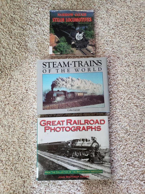 3 Railroad Steam Locomotives Train Books Of The World History Photos & More