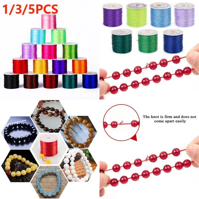 3/5 Stück Stretch-Perlengarn Armbandschnur Für Die Schmuckherstellung 60 M/ 。