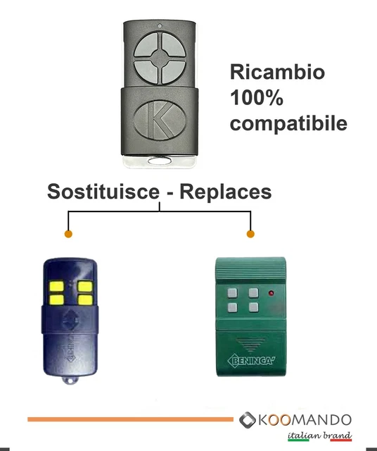 Télécommande Multikoo Slide Compatible Avec Faac TM 433DS