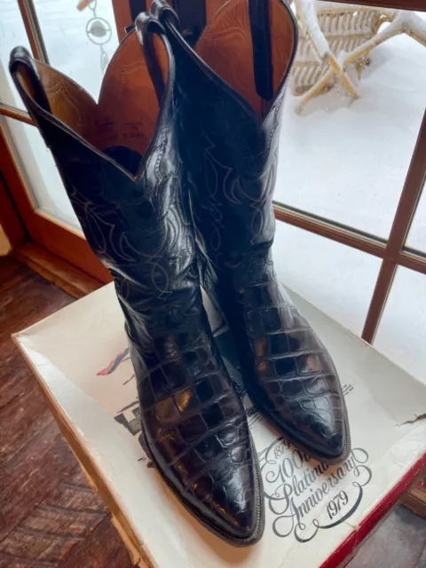 Black alligator Justin vintage men’s western boots 11 1/2 - 12