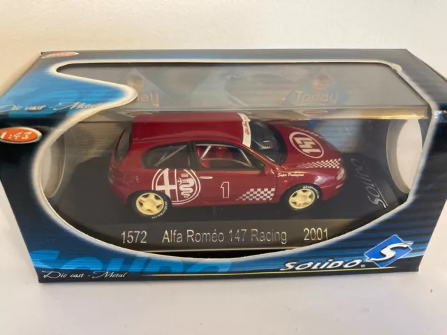 1/43 Solido Alfa Romeo 147 Racing #1 2001 ref:1572 en boite d'origine