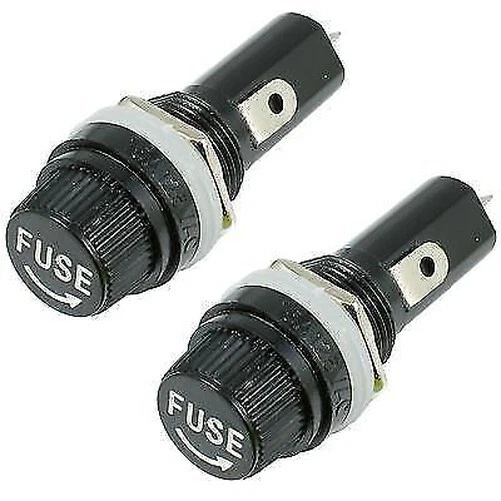 2 X Montage Panneau Châssis Support Fusible pour 6x30mm Fusibles Verre 10A 250V