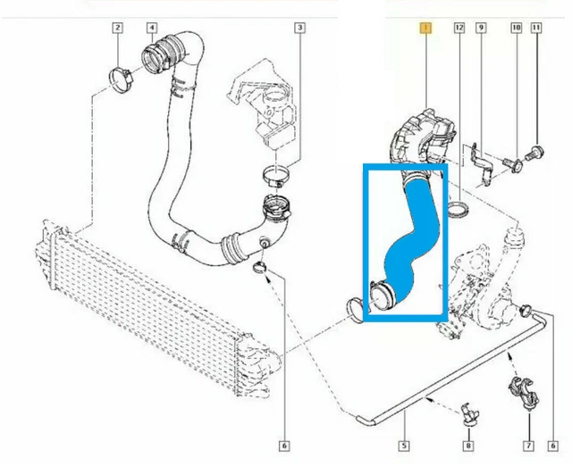 Durite Turbo D’origine Pour Renault Master II 2.5 DCi / Opel Movano A 2.5 CDTi - Qualité AG