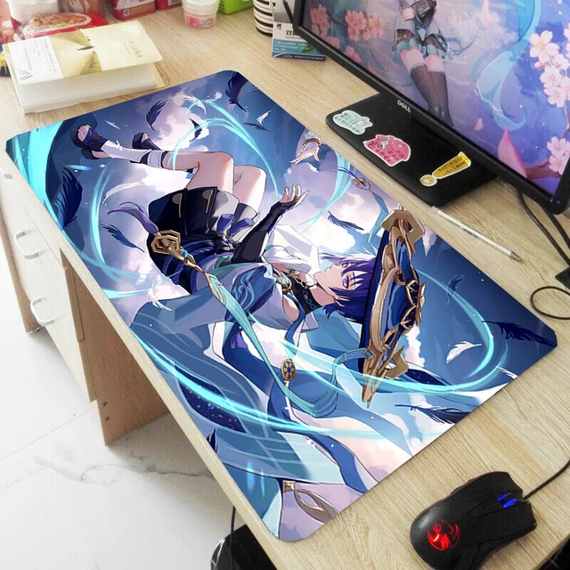 genshin impact scaramouche Anime Desk Mouse Pad Mat Large Keyboard Mat 40X70cm