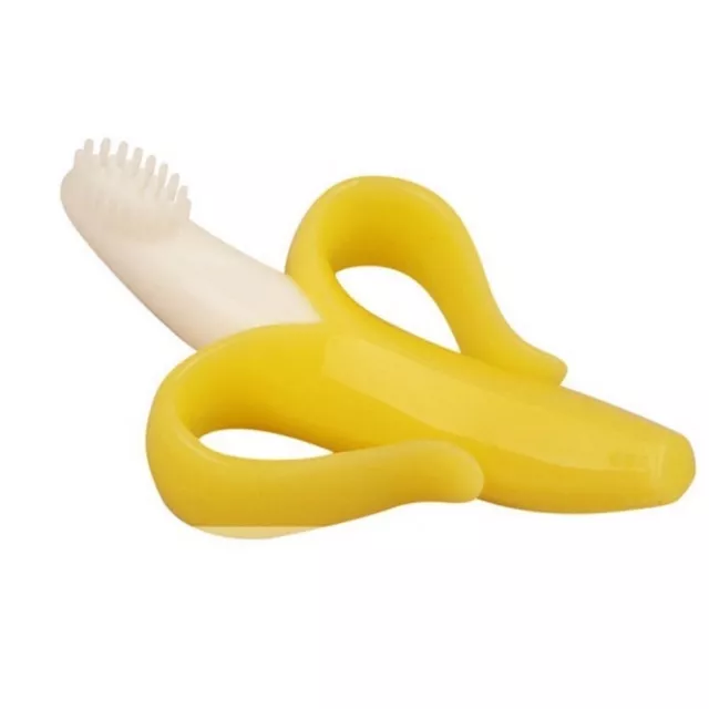 2 Pack Yellow Banana Toothbrush Training Teether Toothbrush for  Babyv&Toddler 2