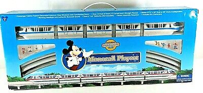 WDW Disney Exclusive Theme Park BLUE Monorail Playset w/ Mini Figures NIB