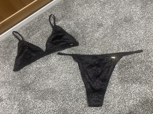 BNWOT BLACK THONG Underwear Set - Primark - Size L (14/16) £3.00 - PicClick  UK
