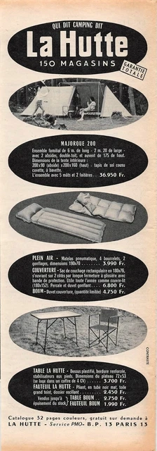 Publicité Advertising 1959 - LA HUTTE -  (Advertising paper)