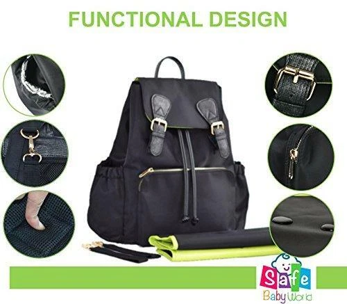 Large Mummy Diaper Backpack Maternity Nappy Baby Travel Bag with Changing Pad
