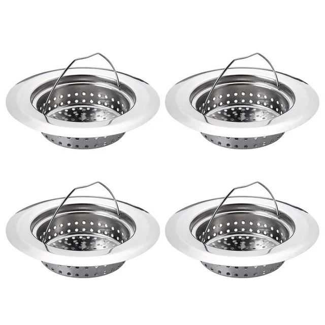 4pcs Inoxydable Drain de Plancher Cuisine Évier Bouchon