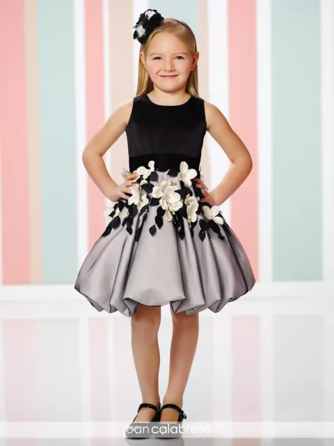 NEW Girl's Joan Calabrese FANCY Black Ivory SPECIAL OCCASION Dress size 8 216321