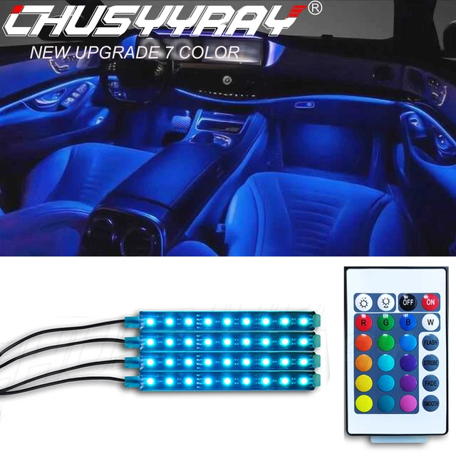 4*Accesorios Autos Luces LED Para Carro Coche Interior De Colores
