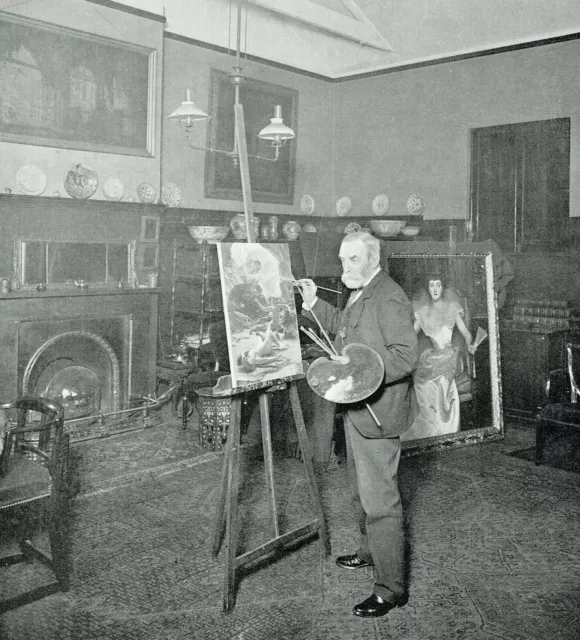 Sir Edward Poynter In His Studio W Q Orchardson In His Studio 1902 Photo Article