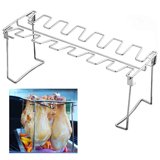 Binari ad ali per grigliare ali di pollo, forchetta per barbecue ad ali