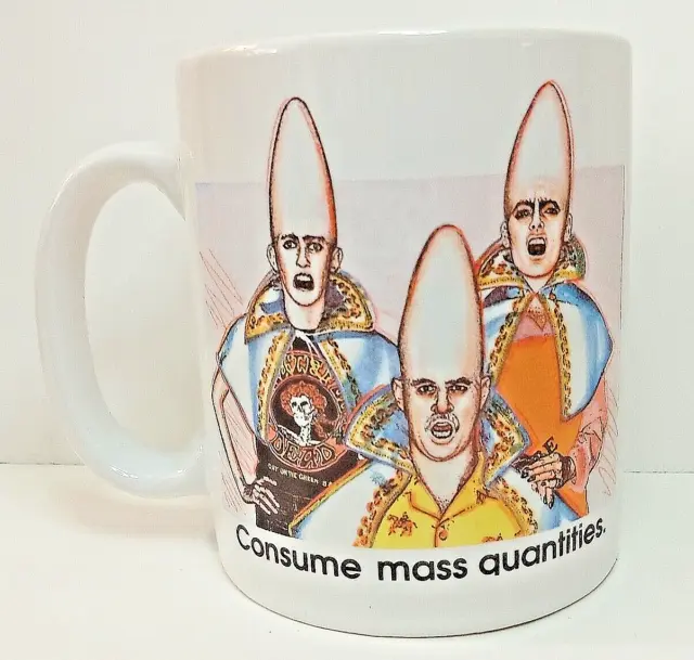 Vintage Saturday Night Live Coneheads Coffee Mug 1991 Consume Mass Quantities