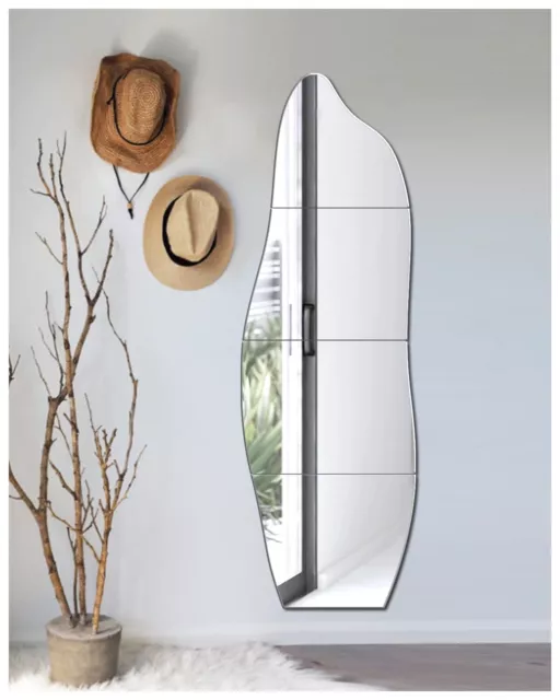 4 Stück Spiegel Aus Glas HD DIY Wandspiegel Lang Spiegelfliesen Selbstklebend Kl