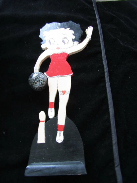 Betty Boop In Red Dress Wooden Cut Out