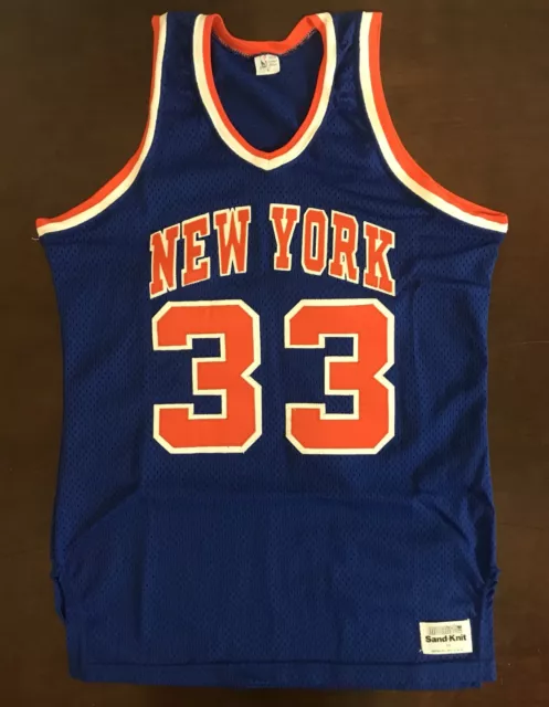 ROD STRICKLAND Sand Knit NEW YORK KNICKS Jersey 46 NBA Gerry Cosby Ewing  King