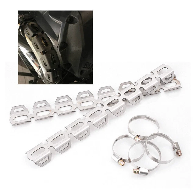 2pc Exhaust Header&Pipe Guard Fit BMW F800GS/F700GS/F650GS Stainless Steel