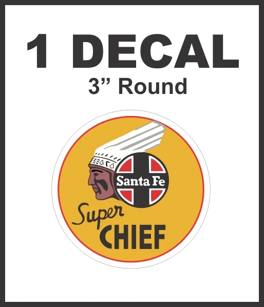 Super Chief Santa Fe Railroad Rail Road Way Lines  Decal Diorama Lionel Train