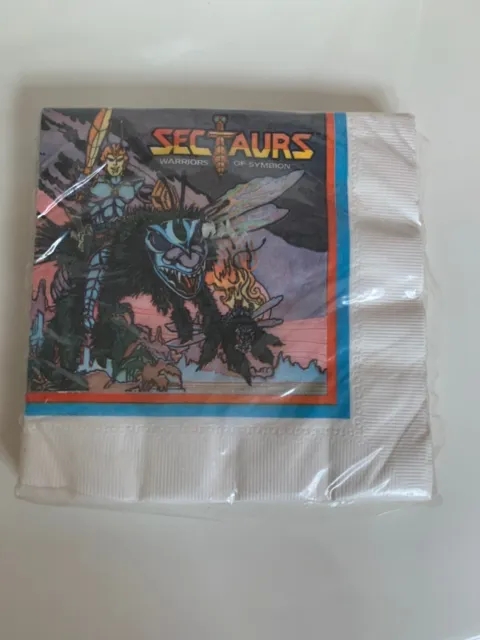 Vintage 1984 Sectaure Warriors Of Symbion Party Napkins NIP