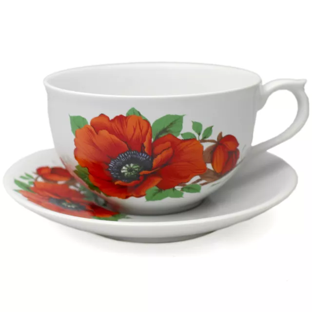 Taza 0,25l con Platillo Gedeck- 2tlg. Taza de Té Café Cerámica Amapolas