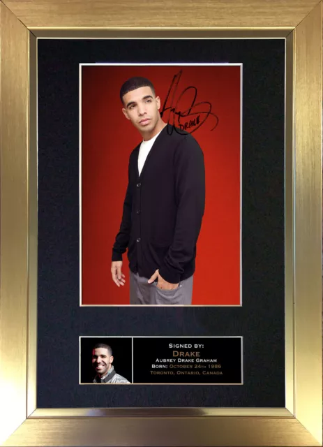 DRAKE Signed Mounted Reproduction Autograph Photo Prints A4 151 3